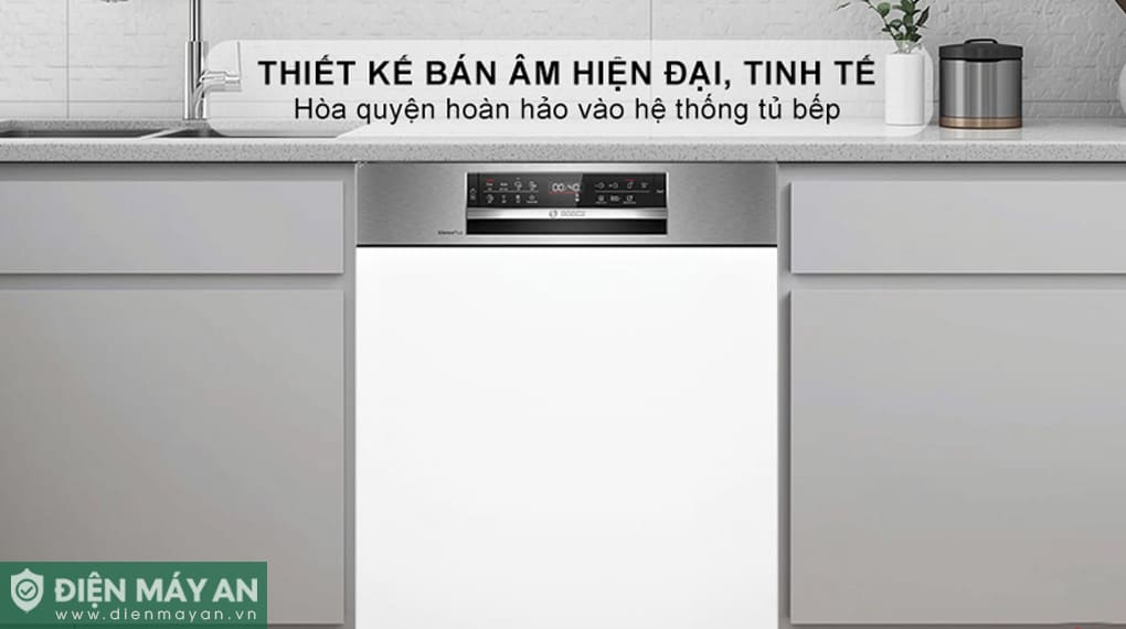 Máy rửa bát bán âm Bosch Serie 6 SMI6ECS10E